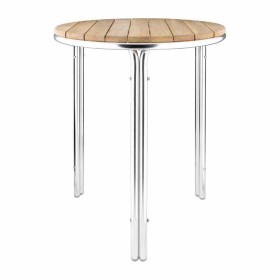 BOLERO - Table ronde en frêne et aluminium 600mm