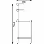 VOGUE - Table inox avec 2 étagères supérieures 1800mm