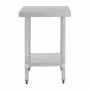 VOGUE - Table en acier inoxydable sans rebord 600 x 700mm
