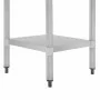 VOGUE - Table en acier inoxydable sans rebord 600 x 700mm