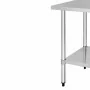 VOGUE - Table en acier inoxydable sans rebord 900 x 700mm