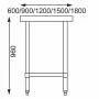 VOGUE - Table en acier inoxydable sans rebord 1800 x 700mm