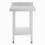 VOGUE - Table en acier inoxydable avec rebord 600 x 700mm