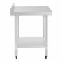 VOGUE - Table en acier inoxydable avec rebord 600 x 700mm
