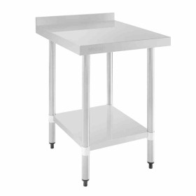 VOGUE - Table en acier inoxydable avec rebord 600 x 700mm