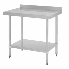 VOGUE - Table en acier inoxydable avec rebord 900 x 700mm