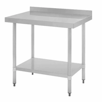 VOGUE - Table en acier inoxydable avec rebord 900 x 700mm