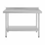 VOGUE - Table en acier inoxydable avec rebord 1200 x 700mm