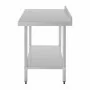 VOGUE - Table en acier inoxydable avec rebord 1200 x 700mm