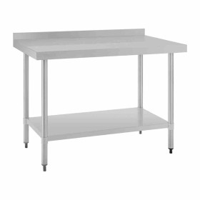 VOGUE - Table en acier inoxydable avec rebord 1200 x 700mm