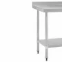 VOGUE - Table en acier inoxydable avec rebord 1500 x 700mm