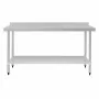 VOGUE - Table en acier inoxydable avec rebord 1800 x 700mm