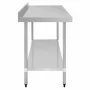 VOGUE - Table en acier inoxydable avec rebord 1800 x 700mm