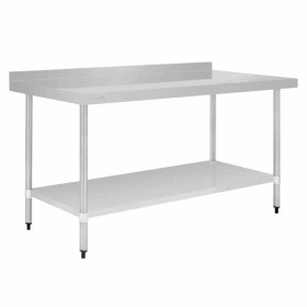 VOGUE - Table en acier inoxydable avec rebord 1800 x 700mm