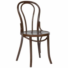 FAMEG - Chaises bistrot en bois courbé finition noyer (lot de 2)