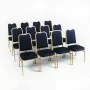 BOLERO - Chaises de banquet à dossier carré bleues (lot de 4)