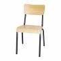 BOLERO - Chaises avec assise et dossier en bois Cantina gris métal (lot de 4)