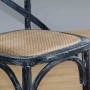 BOLERO - Chaises en bois patiné avec dossier croisé noires (lot de 2)