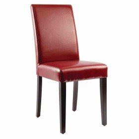 BOLERO - Chaises en simili cuir rouge (lot de 2)