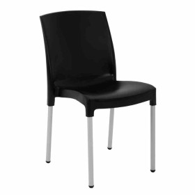 BOLERO - Chaises bistro empilables noires (lot de 4)