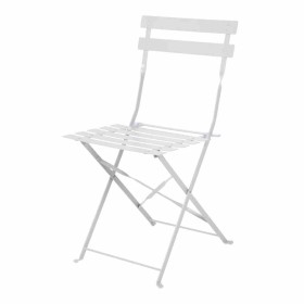 BOLERO - Lot de 2 chaises de terrasse en acier coloré grises