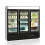 TEFCOLD - Vitrine positive noire 1657 L 3 portes vitrées