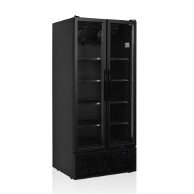 TEFCOLD - Vitrine positive vitrée noire 2 portes 535 L