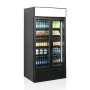 TEFCOLD - Vitrine noire vitrée 2 portes cadre alu 524 L