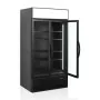 TEFCOLD - Vitrine noire vitrée 2 portes cadre alu 524 L