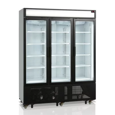 TEFCOLD - Vitrine positive noire 825 L 3 portes cadre aluminium