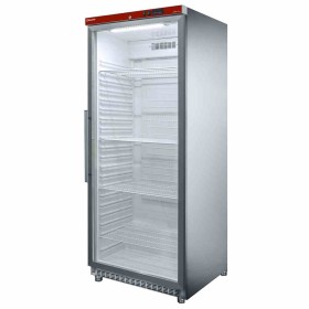 DIAMOND - Armoire frigorifique ventilée inox 1 porte vitrée 600 L