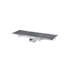 L2G - Caniveau inox avec siphon et sortie horizontale 1000x300 mm