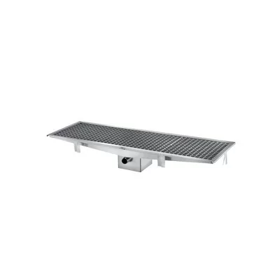 L2G - Caniveau inox avec siphon et sortie horizontale 1000x300 mm