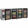 DIAMOND - Refroidisseur de bouteilles inox 4 portes vitrées, 783 L