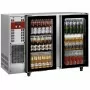 DIAMOND - Refroidisseur de bouteilles inox 2 portes vitrées, 375 L