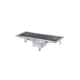 L2G - Caniveau inox avec siphon et sortie verticale 1000x300 mm