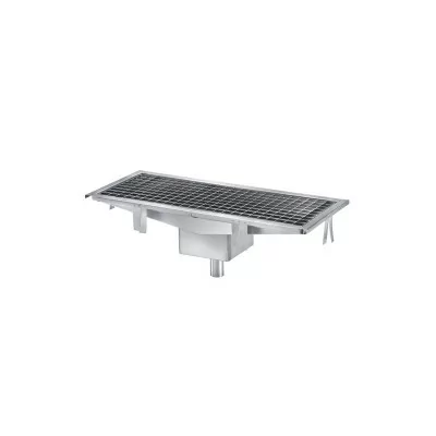 L2G - Caniveau inox avec siphon et sortie verticale 1000x300 mm