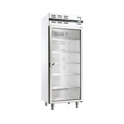 AFI - Armoire froide positive ventilée GN 2/1 476 L 1 porte vitrée blanche