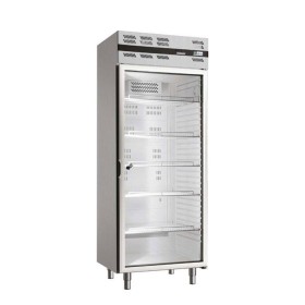 AFI - Armoire froide positive ventilée GN 2/1 476 L 1 porte vitrée inox