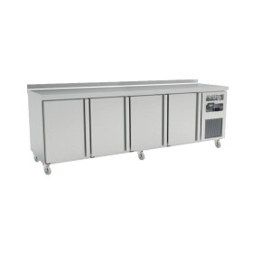 AFI - Table réfrigérée positive tropicalisée 4 portes avec dosseret, capacité 325x430 mm