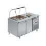AFI - Table réfrigérée ventilée 2 portes avec saladette ouverte GN 1/1