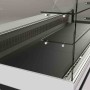DIAMOND - Comptoir vitrine réfrigéré ventilé EN / GN avec vitre haute largeur 1038 mm - Blanc