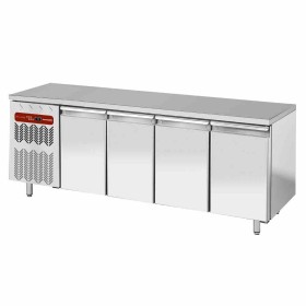 DIAMOND - Table frigorifique, ventilée, 4 portes GN 1/1, groupe à gauche