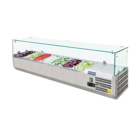 POLAR - Saladette réfrigérée capacité 7 GN 1/4 parois en verre