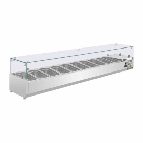 POLAR - Saladette réfrigérée capacité 10 GN 1/4 parois en verre