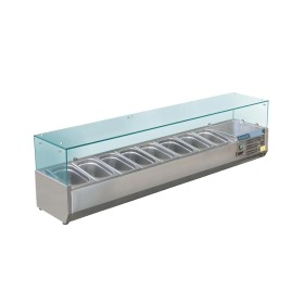 POLAR - Saladette réfrigérée capacité 8 GN 1/3 parois en verre