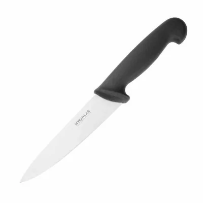 HYGIPLAS - Couteau de cuisinier noir 160 mm