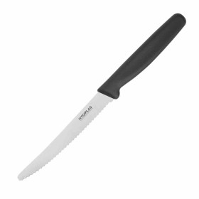 HYGIPLAS - Couteau à tomates denté noir 100 mm