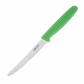 HYGIPLAS - Couteau à tomates denté vert 100 mm