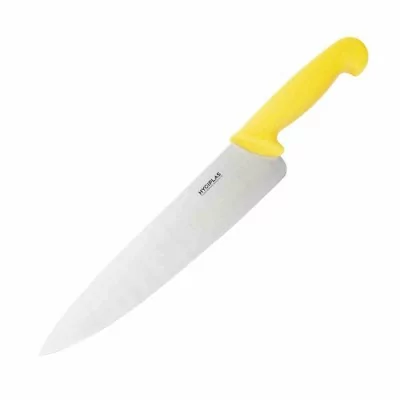 HYGIPLAS - Couteau de cuisinier jaune 255 mm